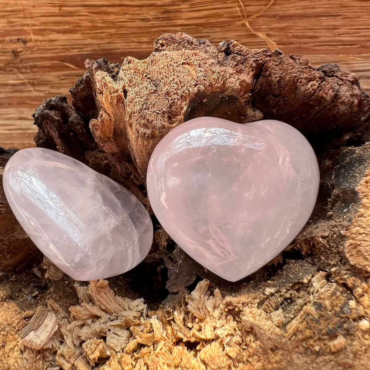 inimi din cuart roz transparent 