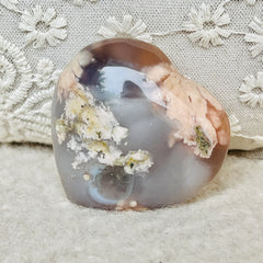 Gray/blue Flower Coral Agate