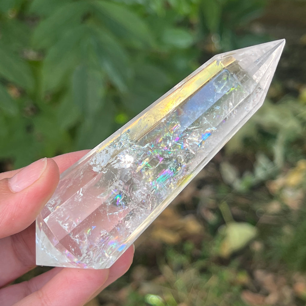 Bagheta cuart vogel, 12 fete, Brazilia model 23, pietre semipretioase - druzy.ro 2 
