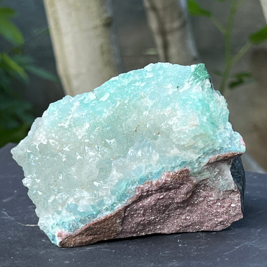 Cluster calcedonie cu crom albastru-verzuie din Zimbabwe | Model 3, pietre semipretioase - druzy.ro 4 