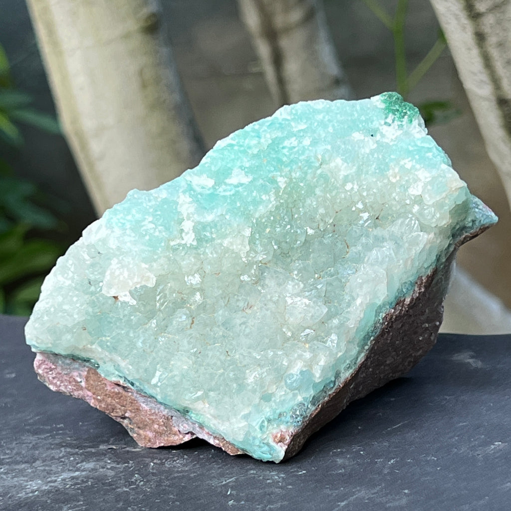 Cluster calcedonie cu crom albastru-verzuie din Zimbabwe | Model 3, pietre semipretioase - druzy.ro 3 