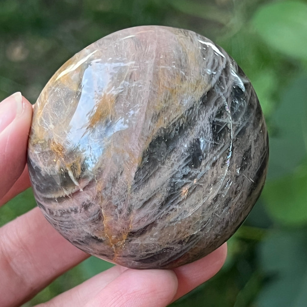 Palmstone piatra lunii somon gri | Model 8, pietre semipretioase - druzy.ro 3 