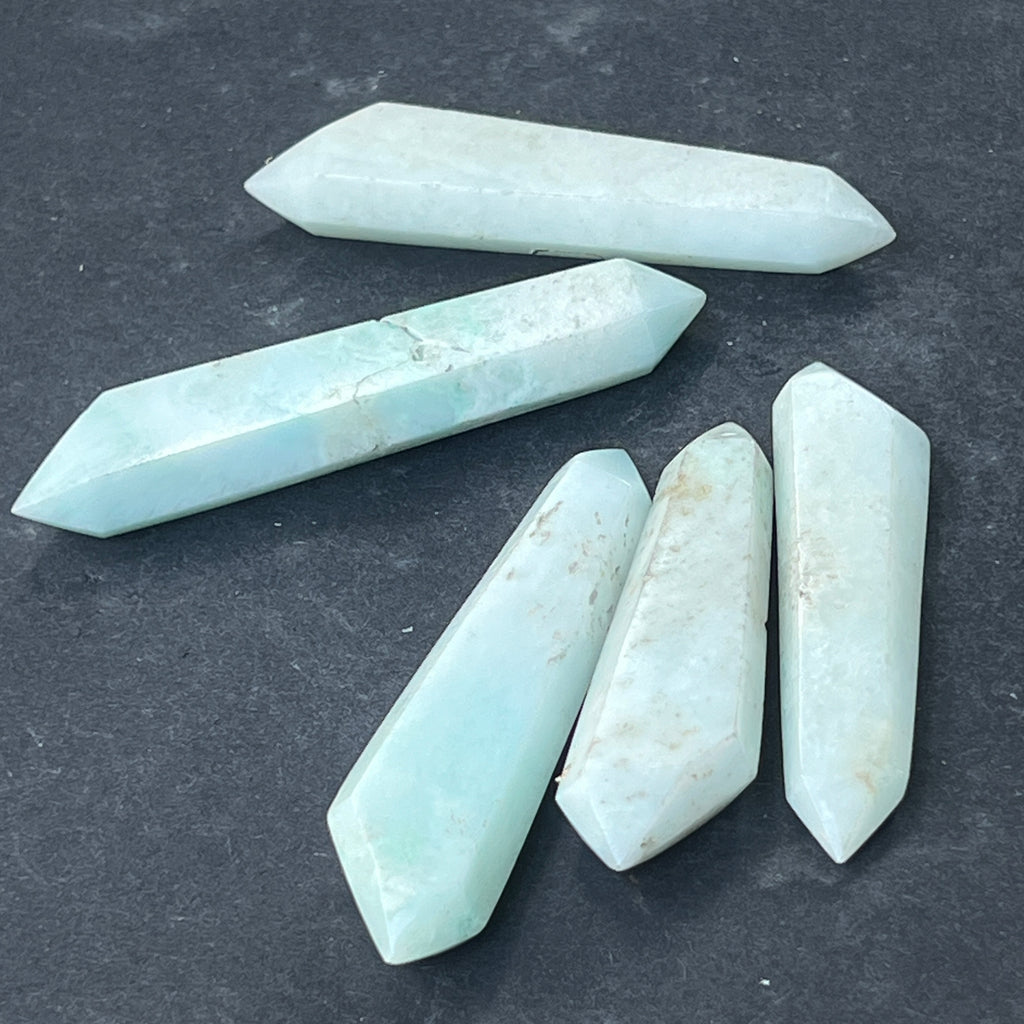 Dublu varf aragonit albastru mini, pietre semipretioase - druzy.ro 2 