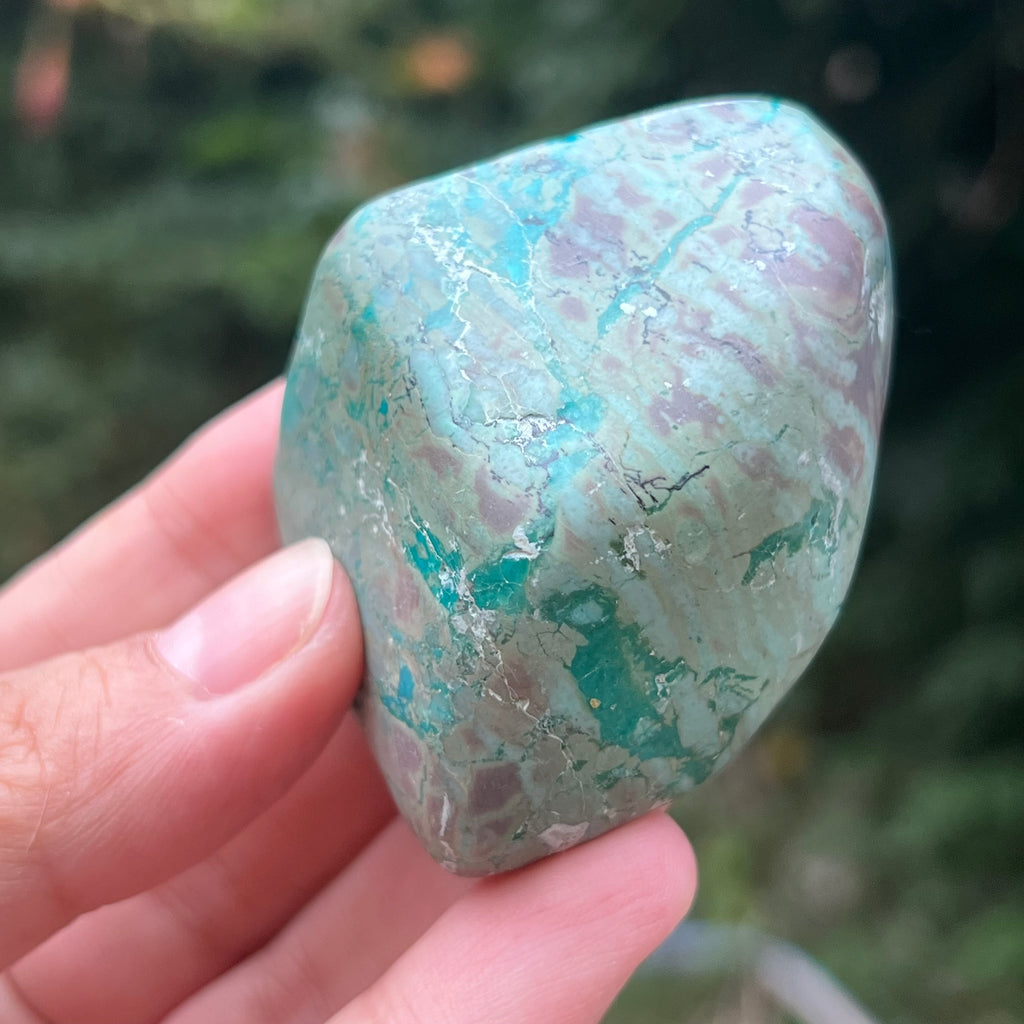 Shattuckite forma libera/palmstone m7, druzy.ro, pietre semipretioase 9