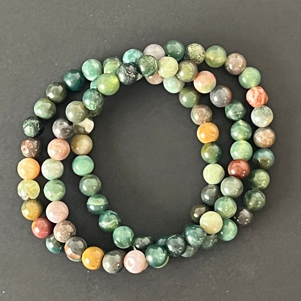 Bratara agat indian sfere 6 mm, pietre semipretioase - druzy.ro 2 