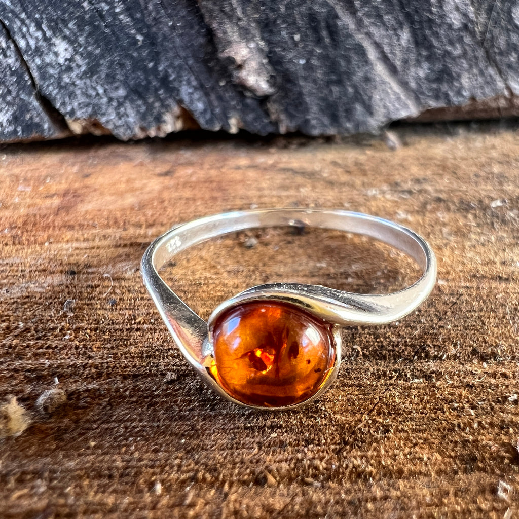 Inel argint cu chihlimbar Amber16, pietre semipretioase - druzy.ro 2 