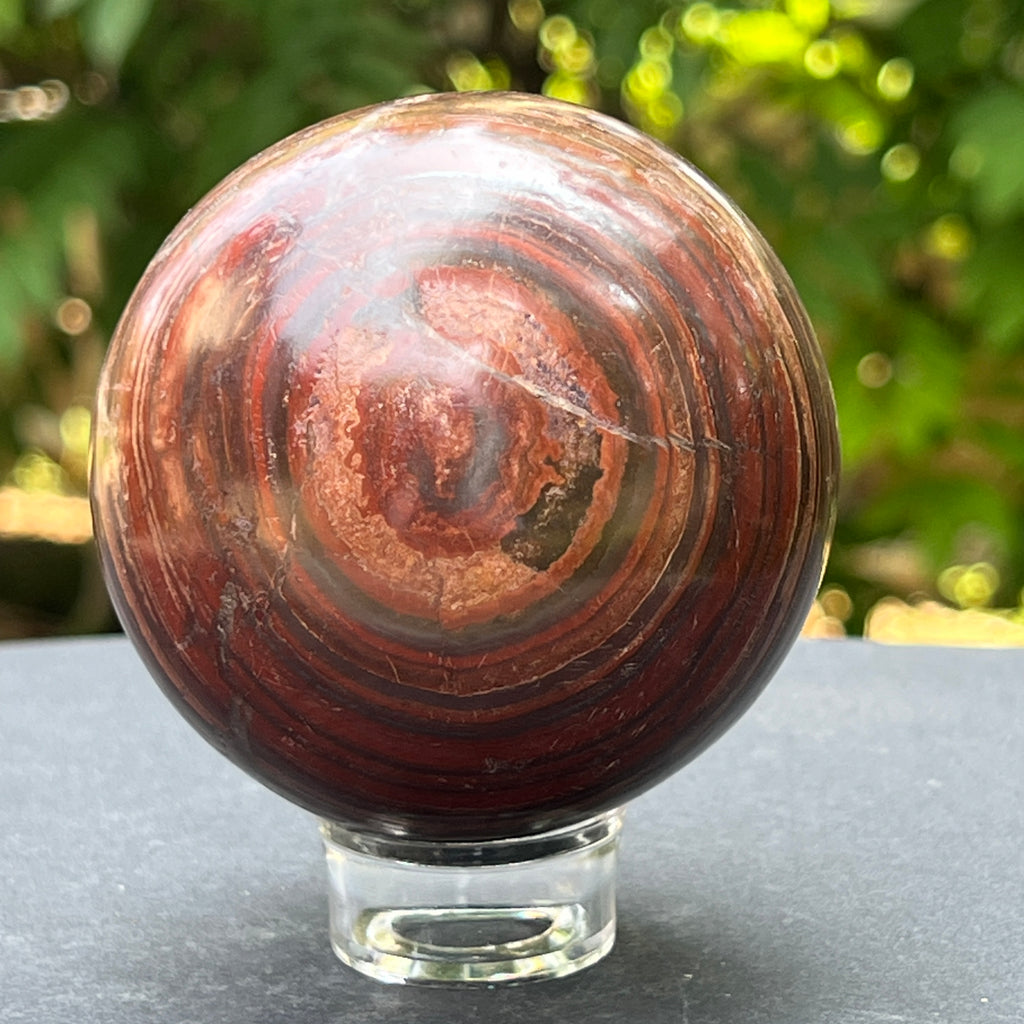 Sfera jasp rosu din Zimbabwe m2, pietre semipretioase - druzy.ro 1 