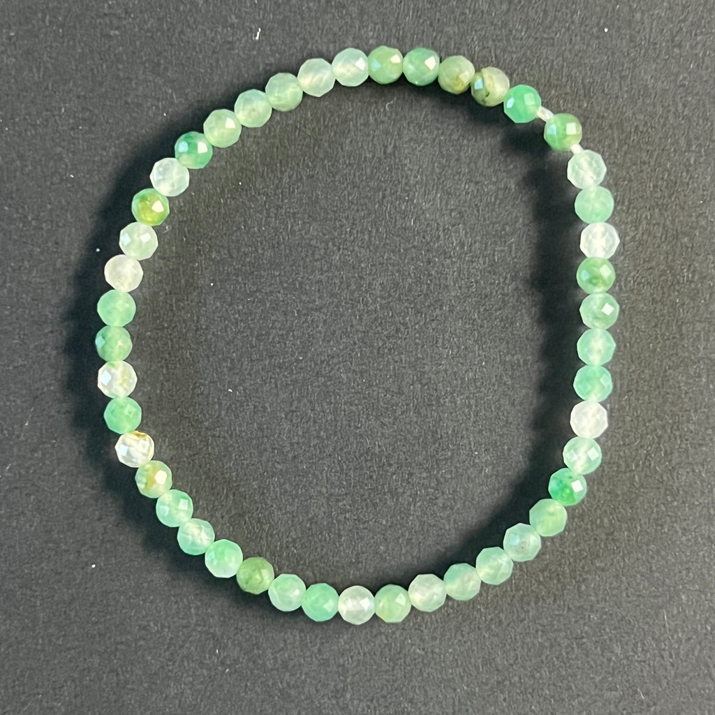 Bratara prehnit fatetata 4 mm, pietre semipretioase - druzy.ro 2 