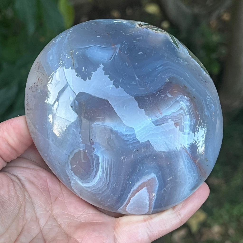 Nodul agat de Botswana, agat river, unicat | Model XL5, pietre semipretioase - druzy.ro 4 