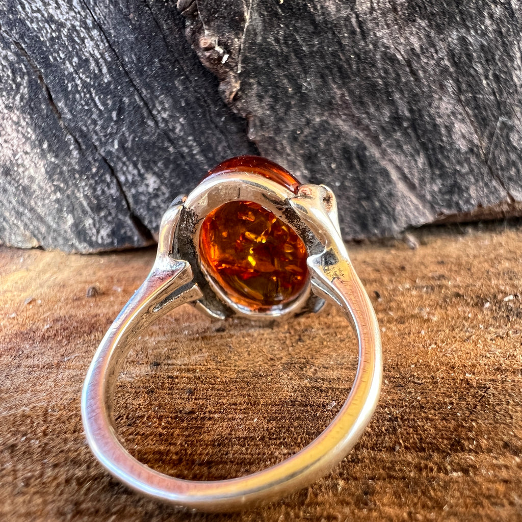 Inel argint cu chihlimbar Amber2, pietre semipretioase - druzy.ro 4 