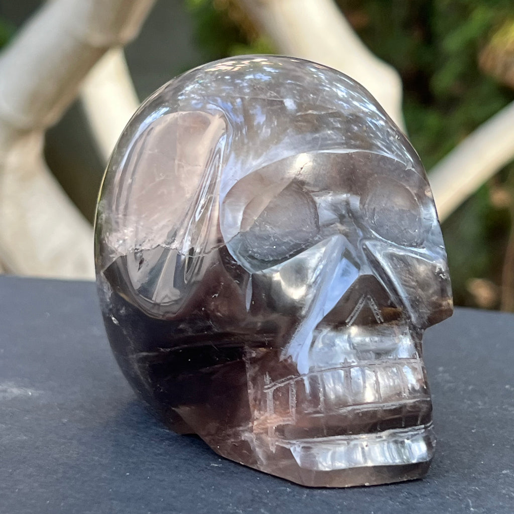 Craniu cuart fumuriu model 1, druzy.ro, cristale 1