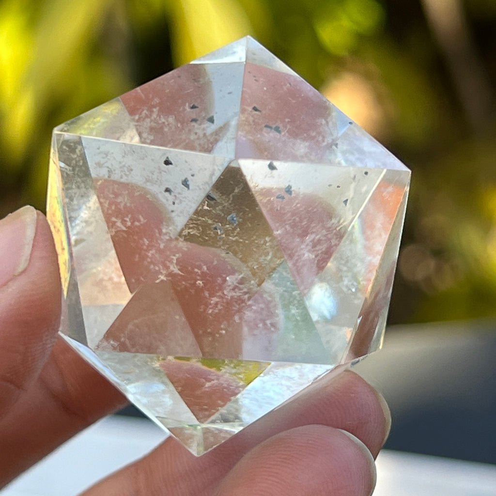 Icosaedru cuart incolor / cristal de stanca m12, pietre semipretioase - druzy.ro 3 