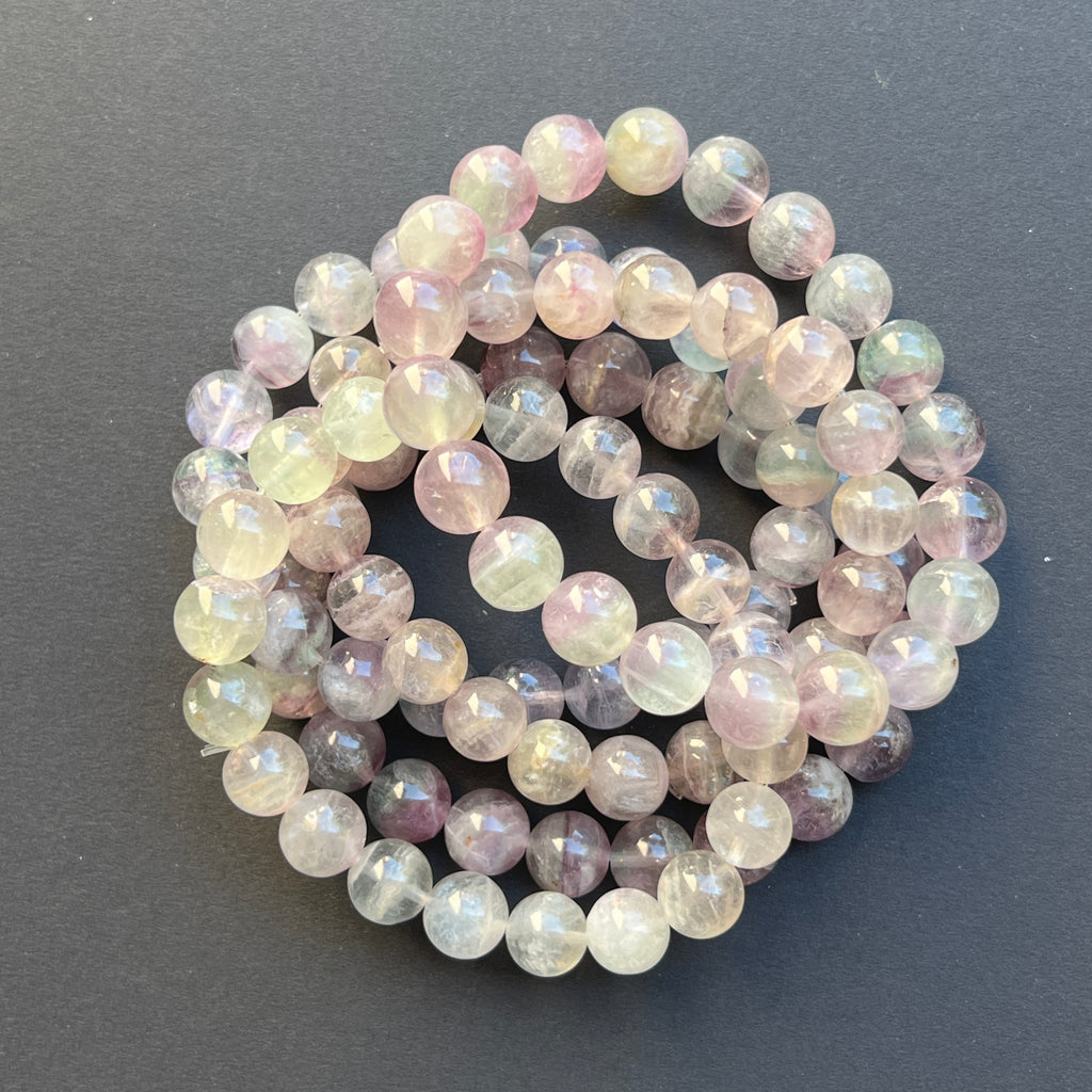 Bratara fluorit verde mov 10 mm, pietre semipretioase - druzy.ro 2 