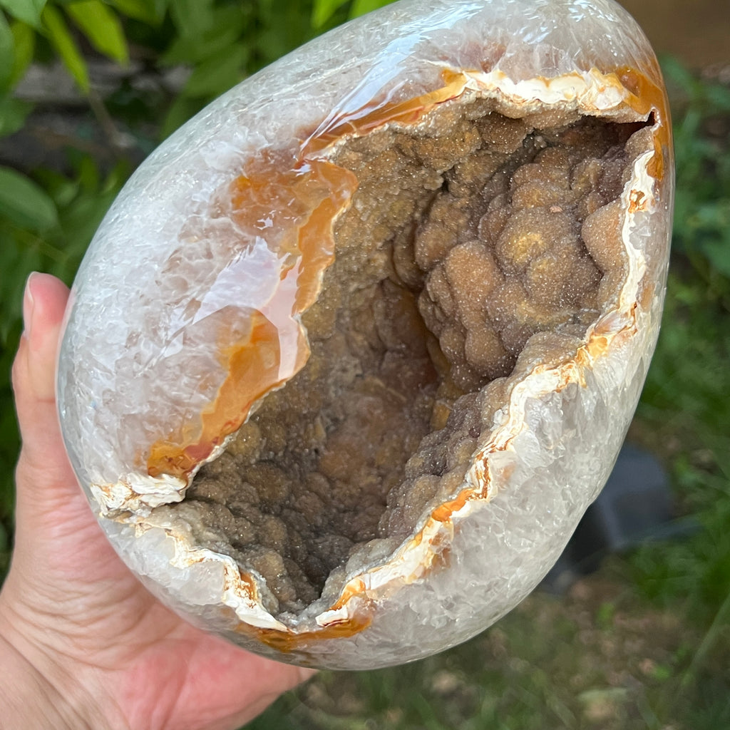Ou Geoda calcedonie botroidala in agat, pietre semipretioase - druzy.ro 15 