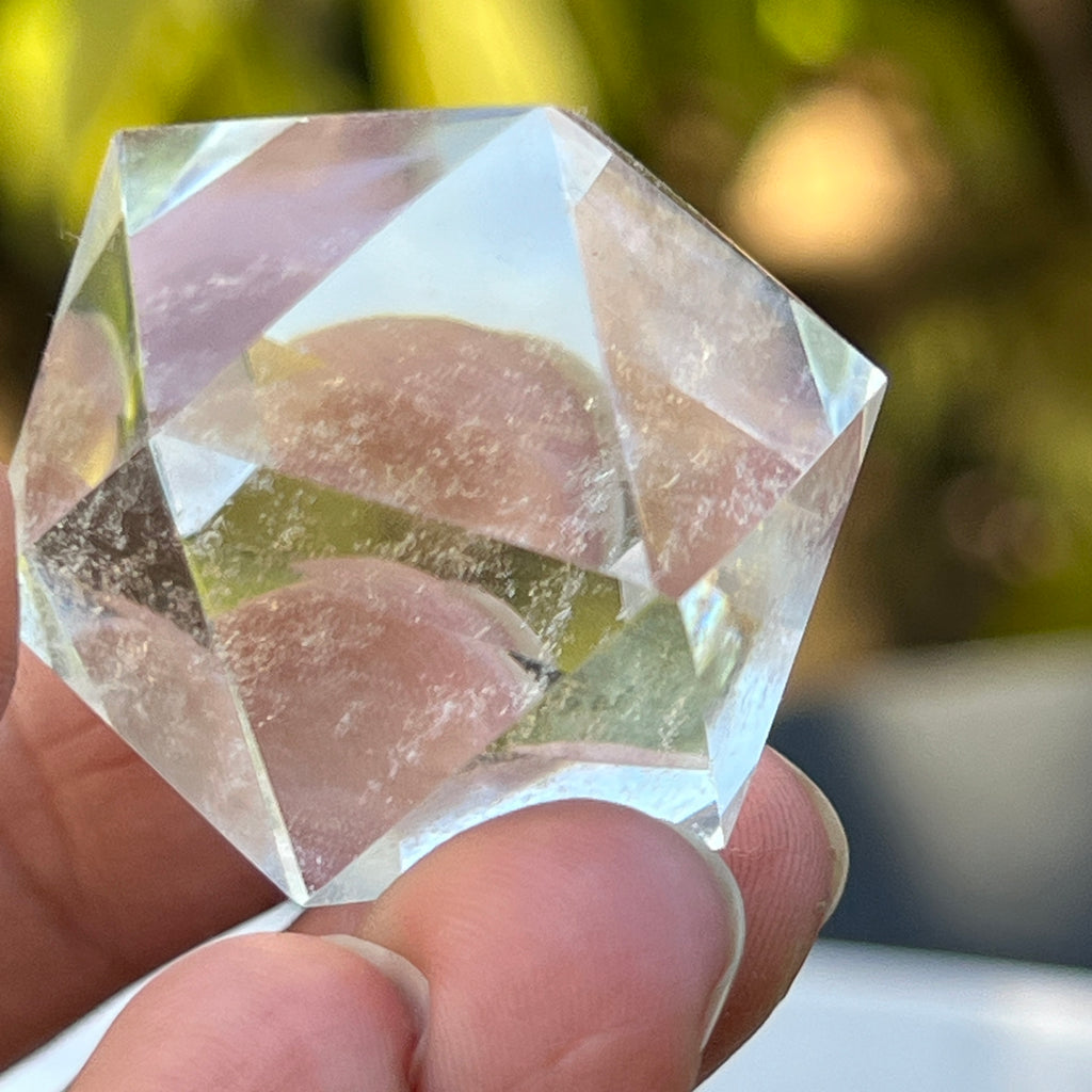 Icosaedru cuart incolor / cristal de stanca m15, pietre semipretioase - druzy.ro 1 