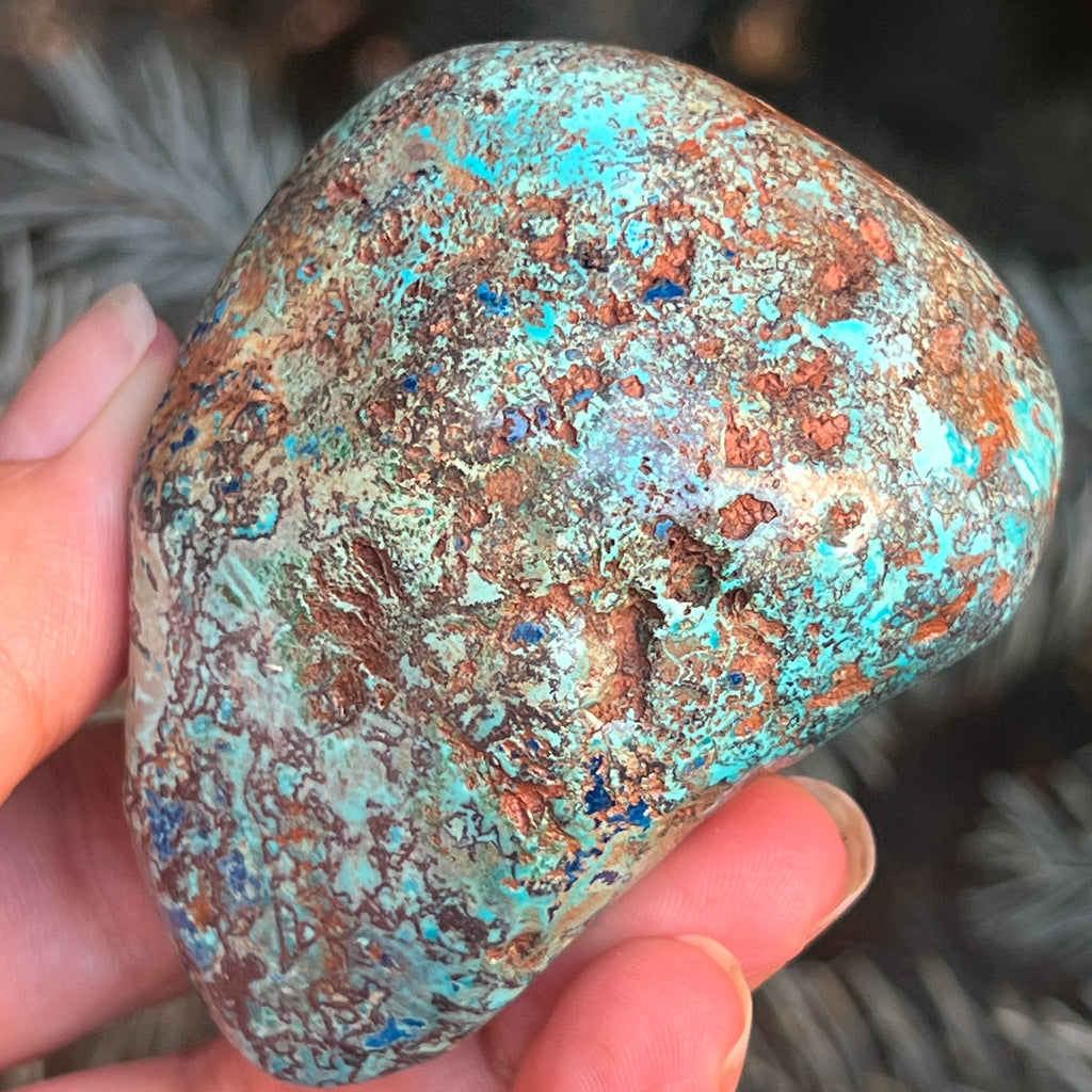 Shattuckite forma libera/palmstone m4, pietre semipretioase - druzy.ro 9 