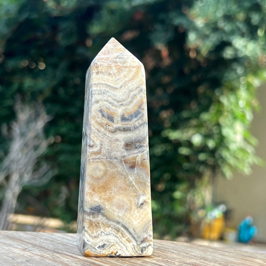 Turn/obelisc jasp albina m5, druzy.ro, cristale 4