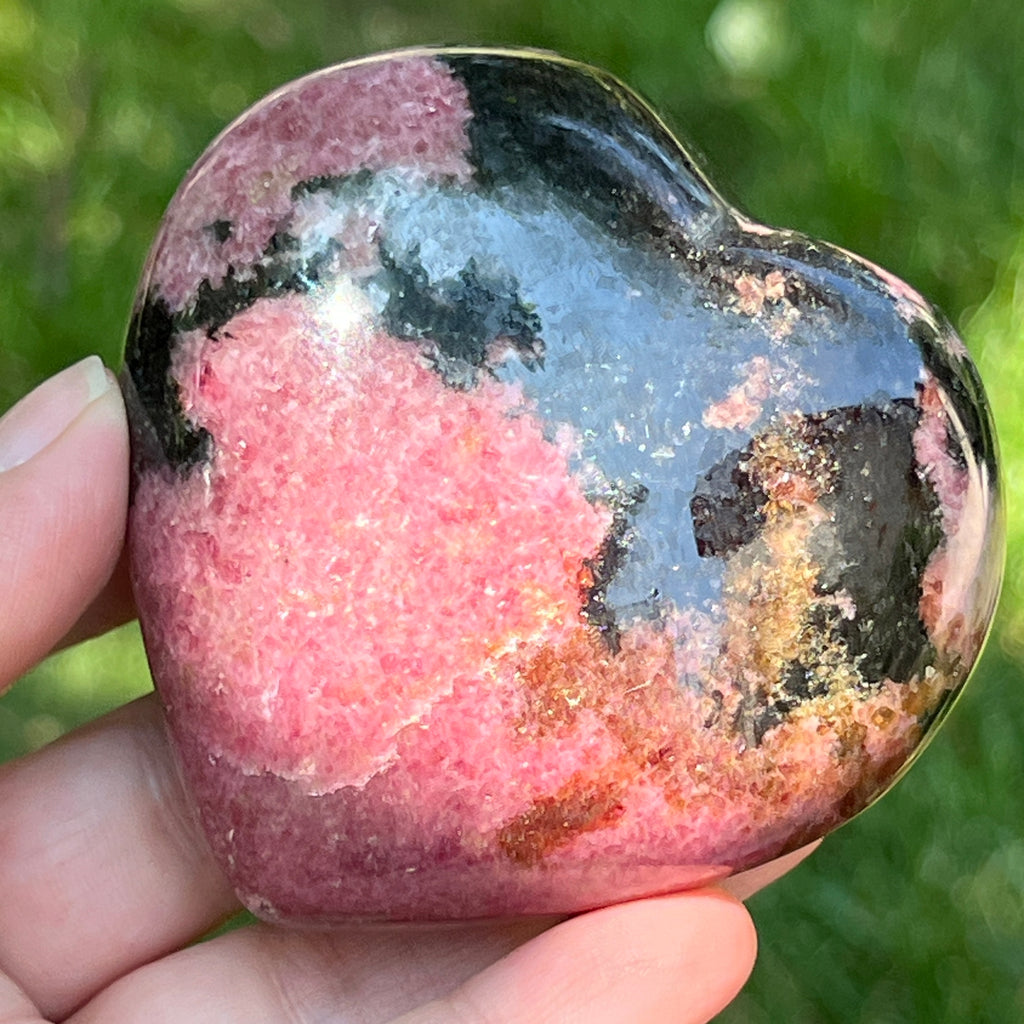 Inima rodonit Madagascar | Model 4, pietre semipretioase - druzy.ro 2 