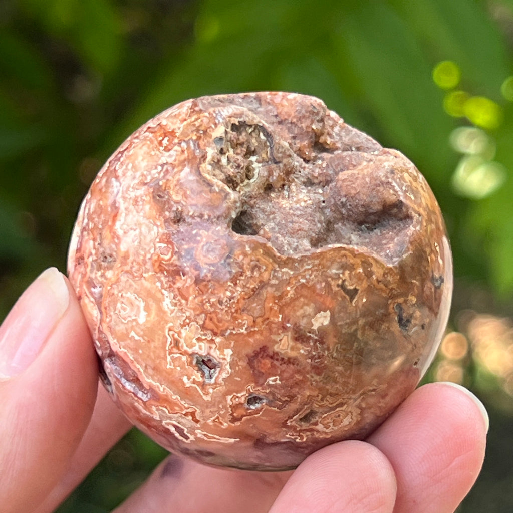 Sfera agat Crazy Lace | Model 13, pietre semipretioase - druzy.ro 4 