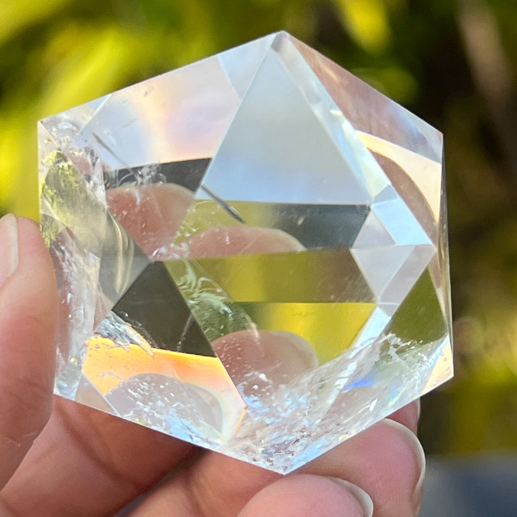 Icosaedru cuart incolor / cristal de stanca m6, pietre semipretioase - druzy.ro 1 