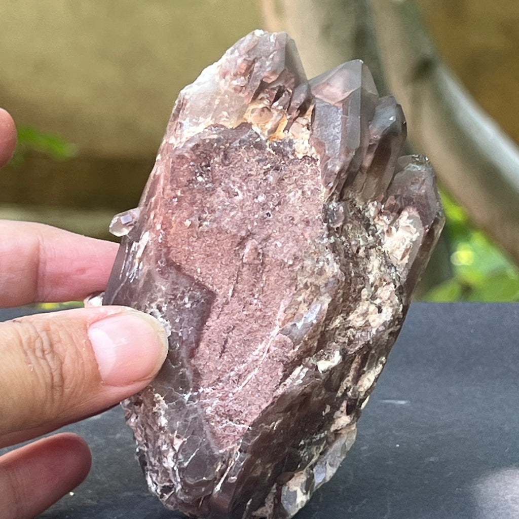 Cluster rosu hematoid din Zimbabwe model 11, pietre semipretioase - druzy.ro 4 