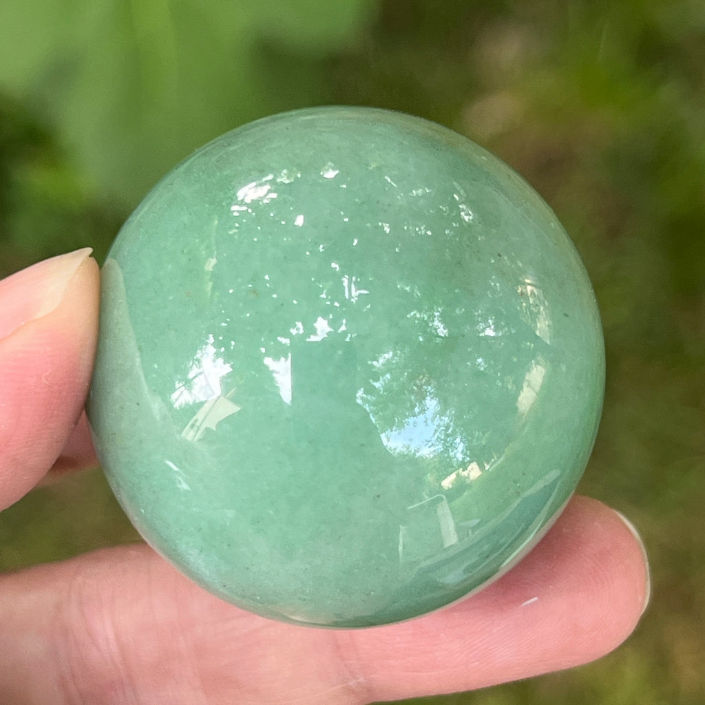 Sfera aventurin verde | Model 2, pietre semipretioase - druzy.ro 2 