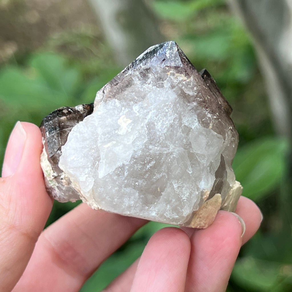Cuart fumuriu generator/varf mina Brandberg | Model L5, pietre semipretioase - druzy.ro 5 
