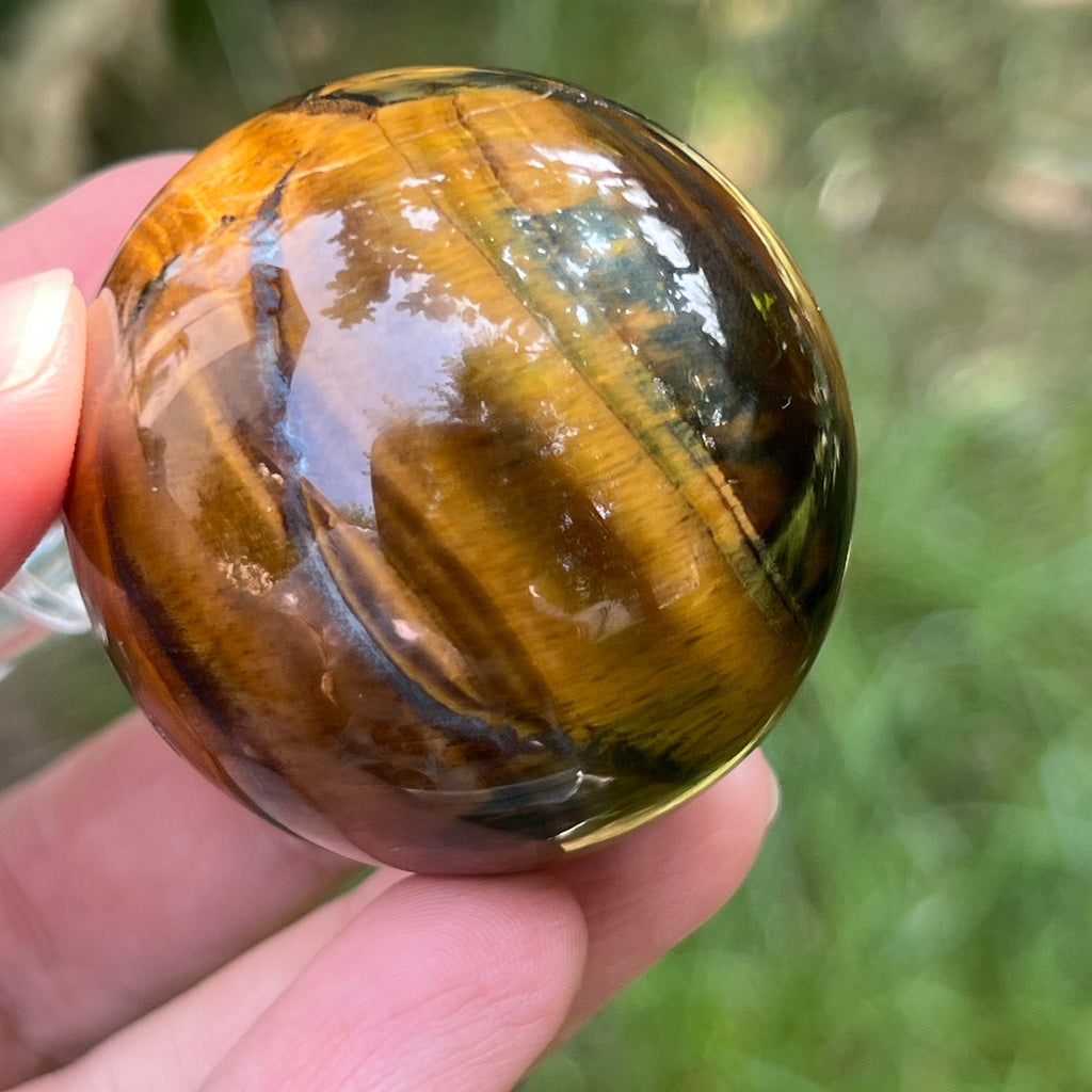 Ochi de tigru sfera model 1, pietre semipretioase - druzy.ro 8 