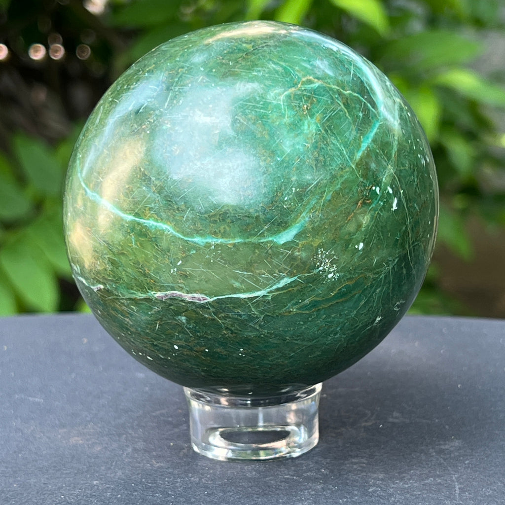 Sfera verdit (jad african) m1, pietre semipretioase - druzy.ro 1 