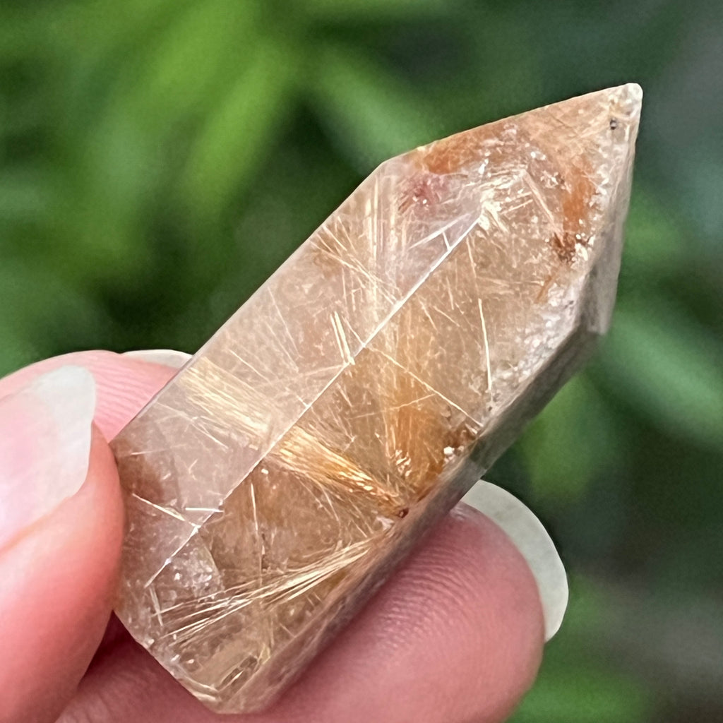 Obelisc cuart rutilat auriu | Model 1, pietre semipretioase - druzy.ro 4 