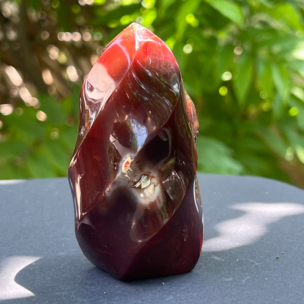 Sculptura forma flacara din agat m3, pietre semipretioase - druzy.ro 4 
