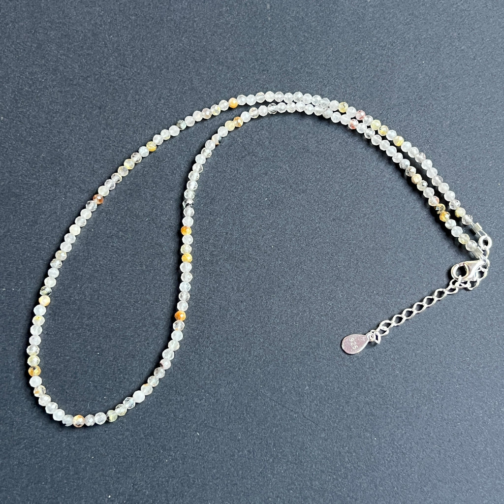 Colier cuart rutilat Golden Thread #81, pietre semipretioase - druzy.ro 2 