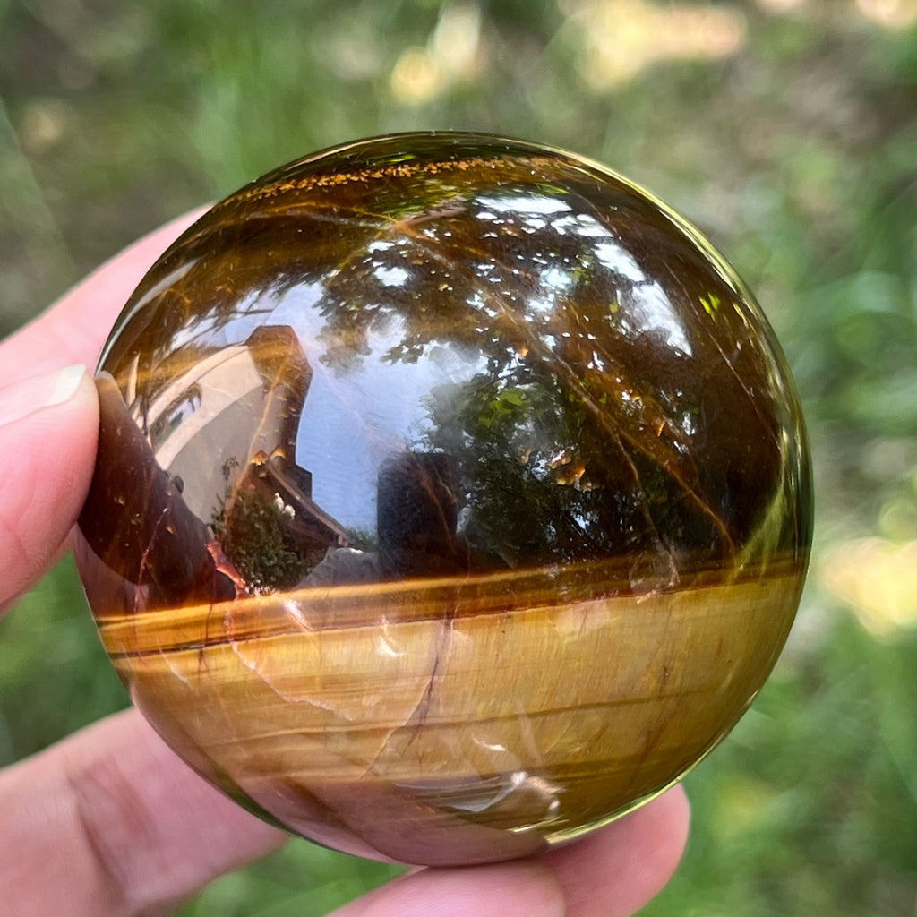 Ochi de tigru sfera model 3, pietre semipretioase - druzy.ro 10 