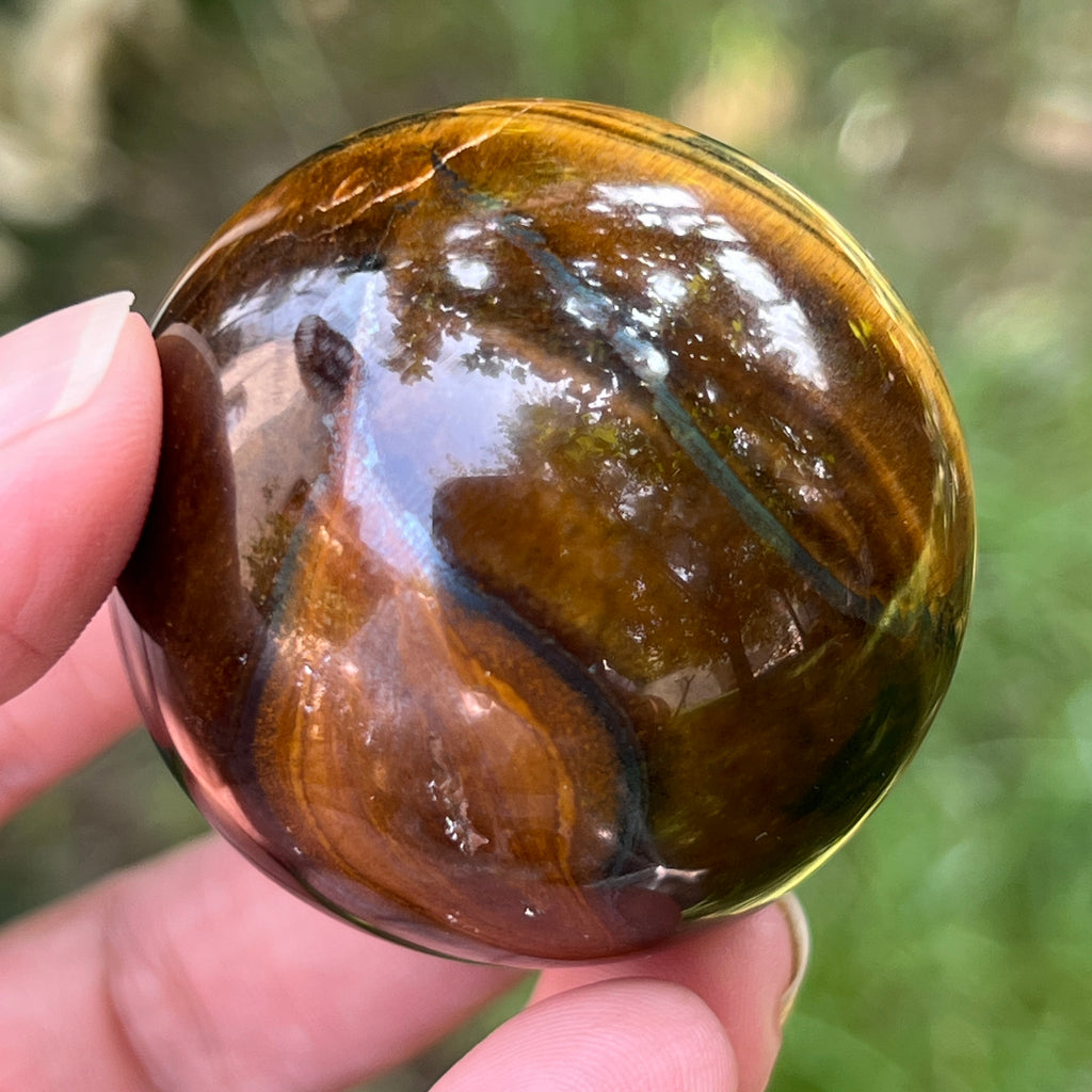 Ochi de tigru sfera model 1, pietre semipretioase - druzy.ro 6 