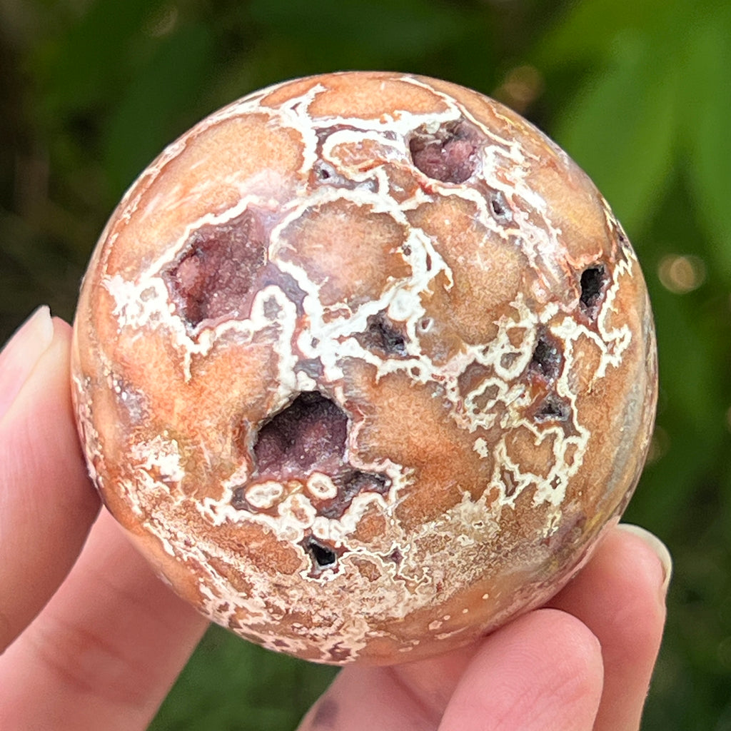 Sfera agat Crazy Lace | Model 10, pietre semipretioase - druzy.ro 3 