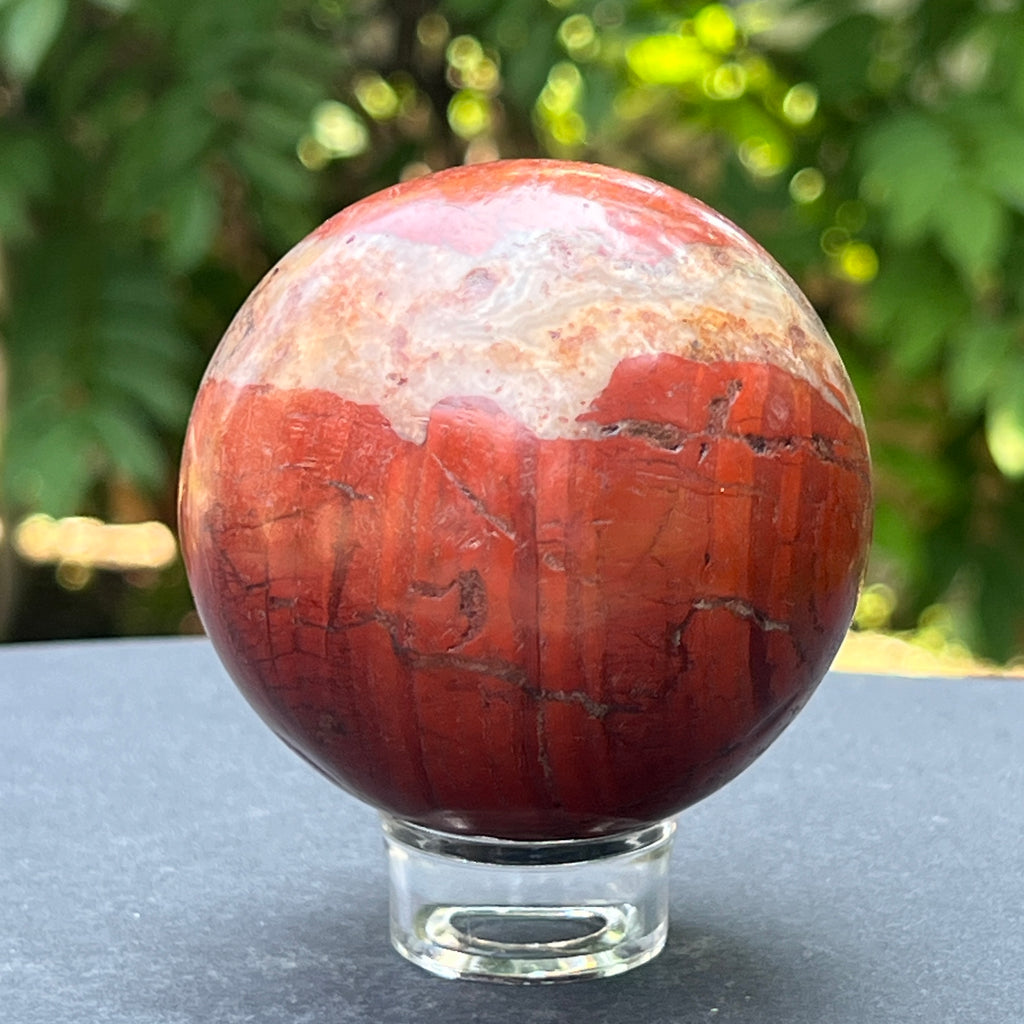 Sfera jasp rosu din Zimbabwe m1, pietre semipretioase - druzy.ro 2 