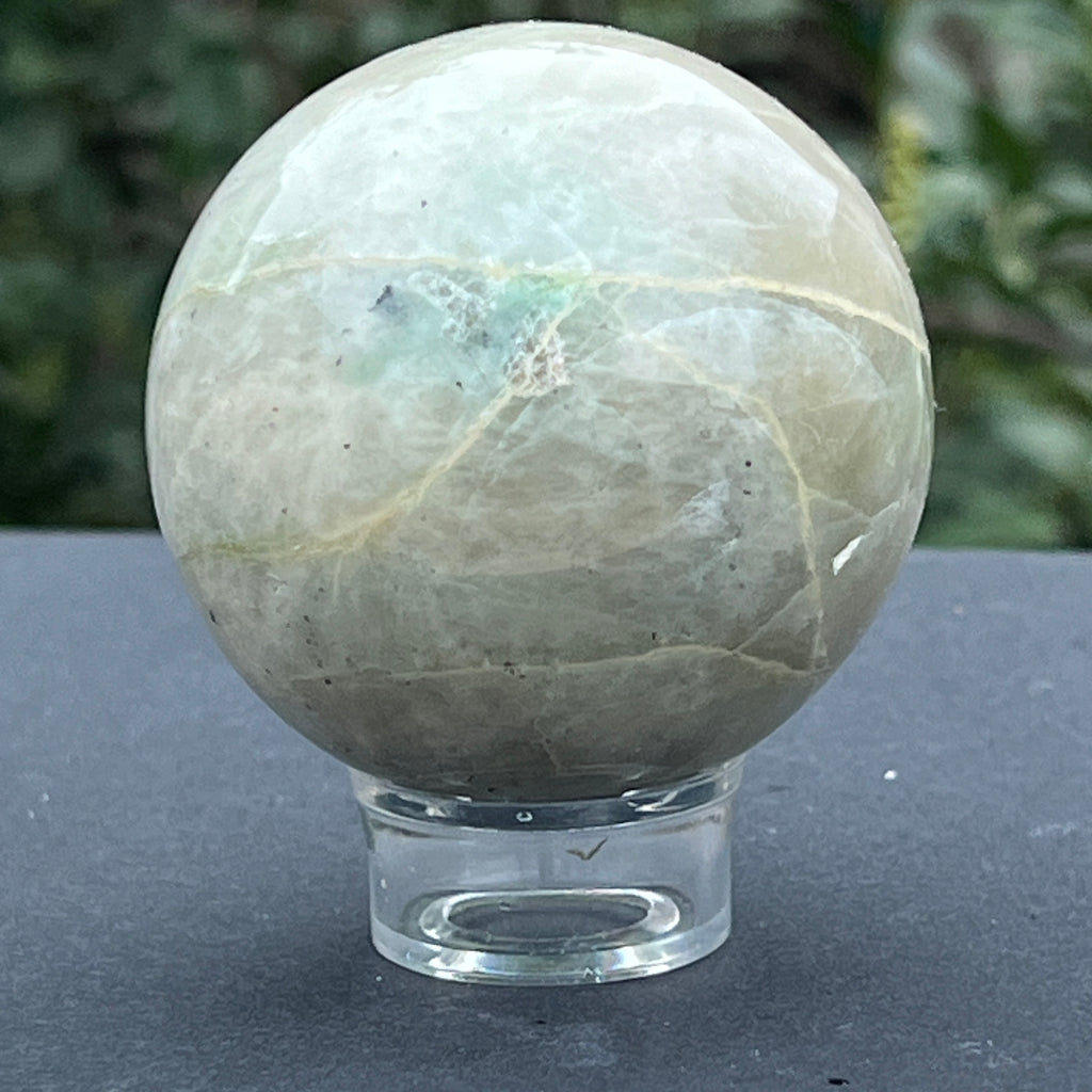 Piatra lunii cu garnierit sfera m1, pietre semipretioase - druzy.ro 2 