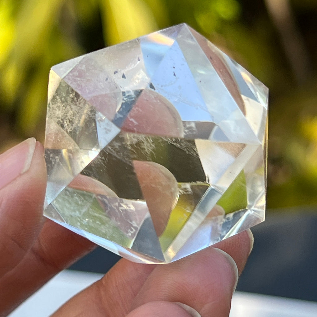 Icosaedru cuart incolor / cristal de stanca m12, pietre semipretioase - druzy.ro 4 