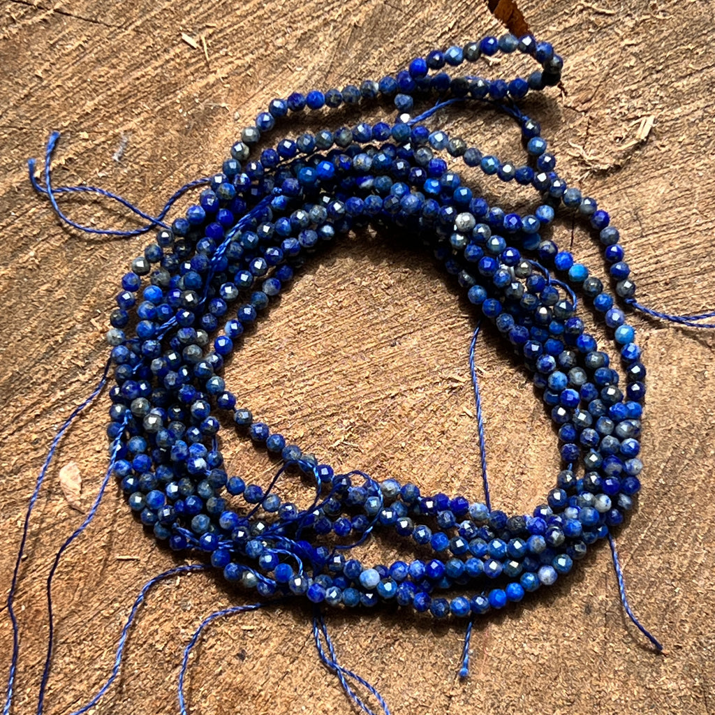 Sirag margele pietre semipretioase sfere fatetate LAPIS LAZULI, pietre semipretioase - druzy.ro 2 