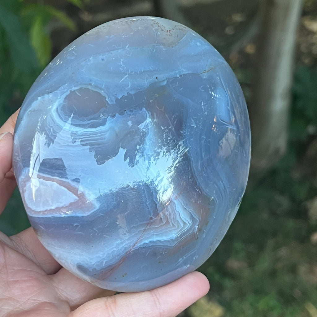 Nodul agat de Botswana, agat river, unicat | Model XL5, pietre semipretioase - druzy.ro 8 