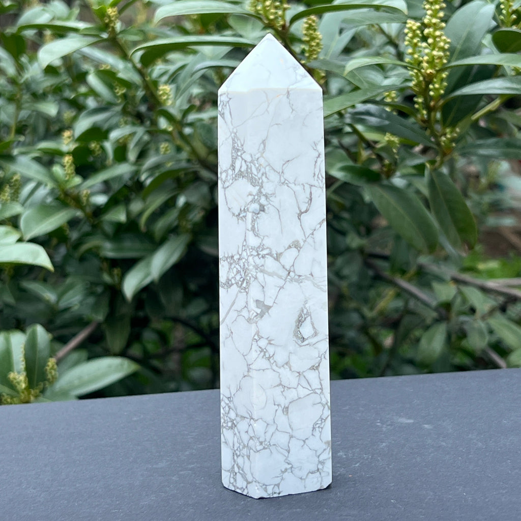 Obelisc howlit alb model L2, pietre semipretioase - druzy.ro 4 