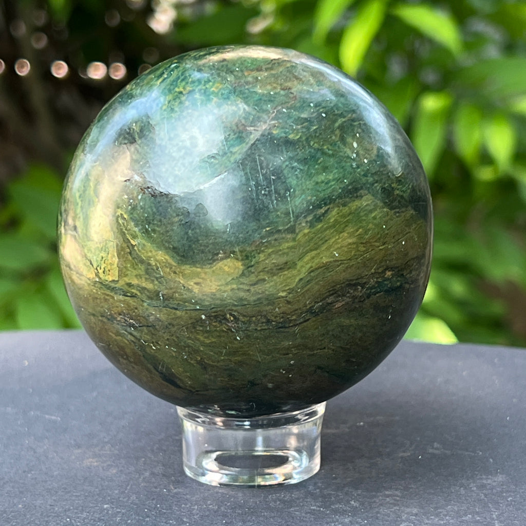 Sfera verdit (jad african) m2, pietre semipretioase - druzy.ro 2 