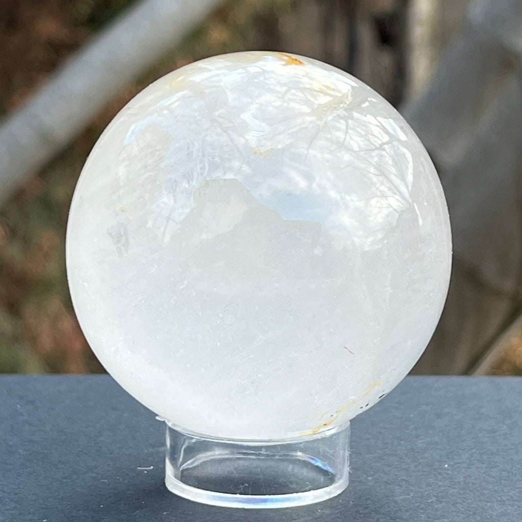 Sfera 6.5 cm cuart rutilat curcubeu model 36, druzy.ro, cristale 5