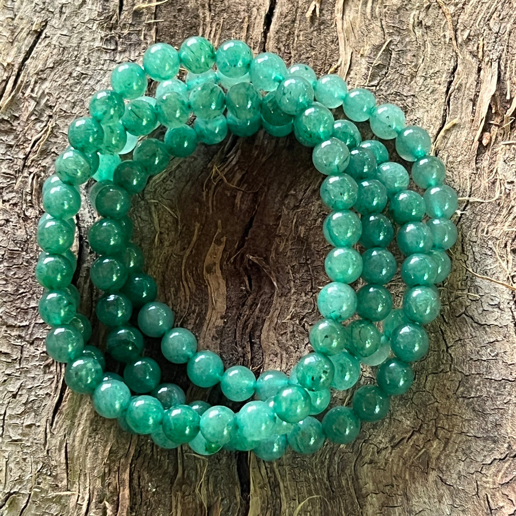 Bratara aventurin verde intens 6 mm, pietre semipretioase - druzy.ro 3 