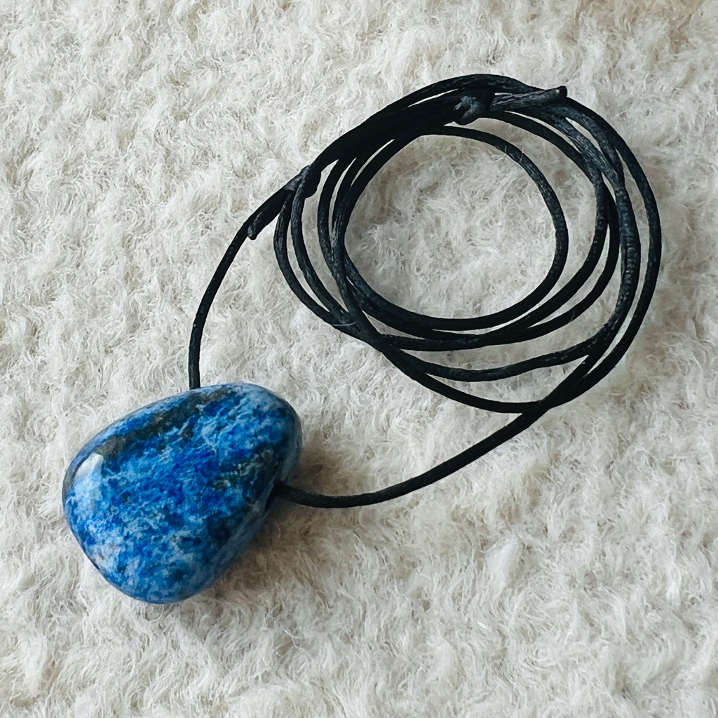 Colier pandantiv lapis lazuli DROP, pietre semipretioase - druzy.ro 2 