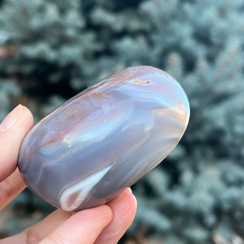 Agat de Botswana palm stone m12A, druzy.ro, cristale 2