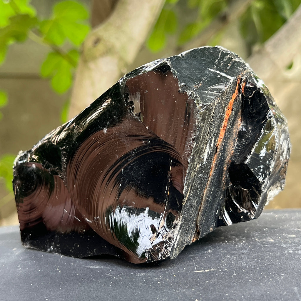 Obsidian negru din Mexic piatra bruta XL model 2, pietre semipretioase - druzy.ro 3 