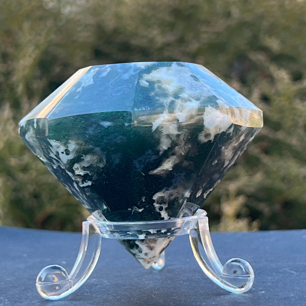 Agat muschi / moss diamant model 6, druzy.ro, cristale 1