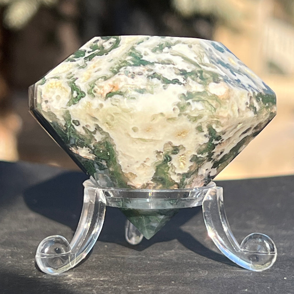 Agat muschi / moss diamant model 3, druzy.ro, cristale 5