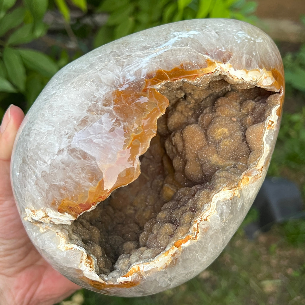 Ou Geoda calcedonie botroidala in agat, pietre semipretioase - druzy.ro 5 